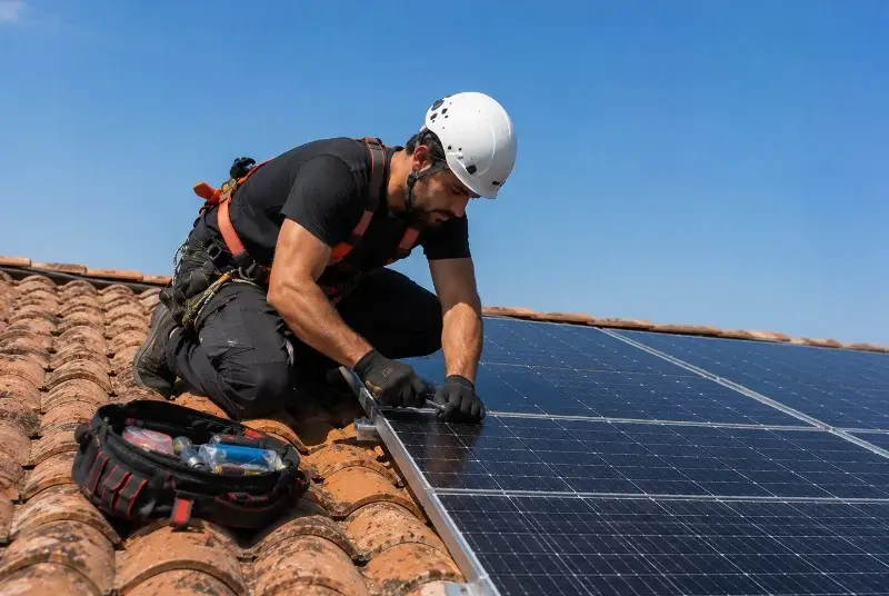 Maintenance et monitoring de panneaux solaires au Barp