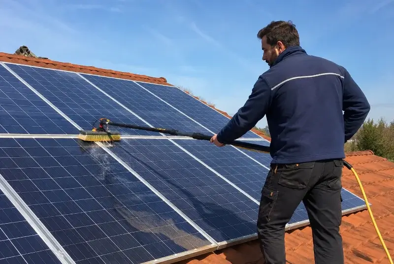 Nettoyage et entretien de panneaux solaires au Barp